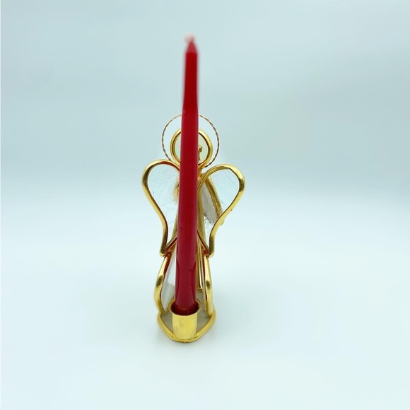 Capiz Shell / Stained Glass Angle Candle Holder - Picture 4 of 5